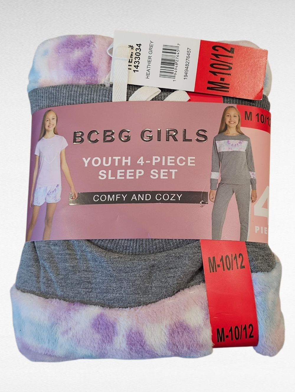 BCBG Youth 4-piece Pajama Set Medium 10/12